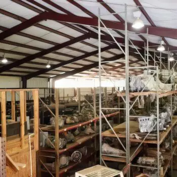 Auto parts warehouse shelving racks