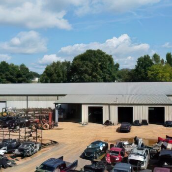 Auto parts warehouse and yard